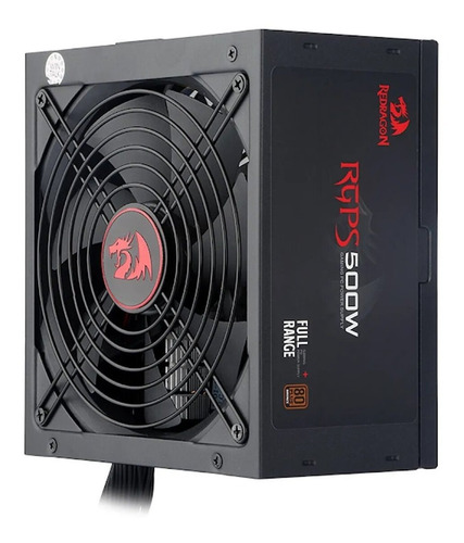 Imagem 2 de 5 de Fonte Atx 500w Real Redragon Rgps Pfc Ativo 80+ Plus Bronze