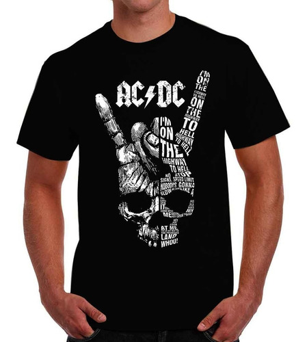 Playera Ac Dc Rock 80s Mano Camiseta De Moda La Provincia