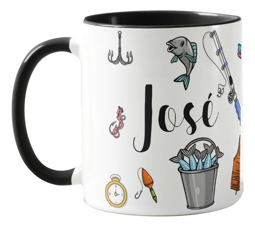 Caneca Personalizada Masculina De Pesca Pescador Com O Nome