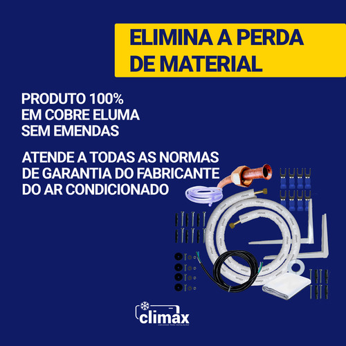 Kit Instalação Ar Inverter 9000/12000 Btus 12m Com Suporte