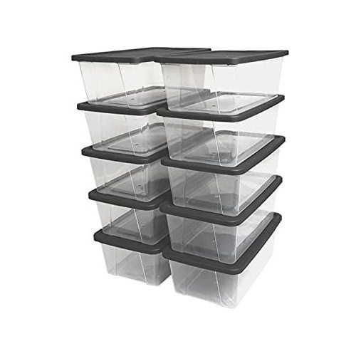 Snaplock Stackable 6 Quart Clear Organizer Storage Cont...