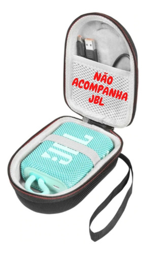 Imagem 6 de 9 de Capa Compatível C/ Jbl Go 3 + Case Proteção Alça Resistente