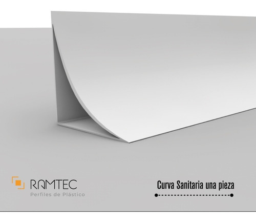 Perfil Zoclo Curva Sanitaria (4 Piezas De 1.5 Mts Largo)