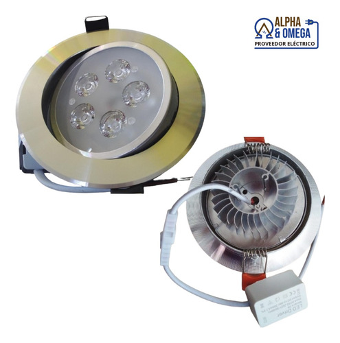 Spot Led De 5w Cromado Dirigible Empotrable 6500k 1 Pieza
