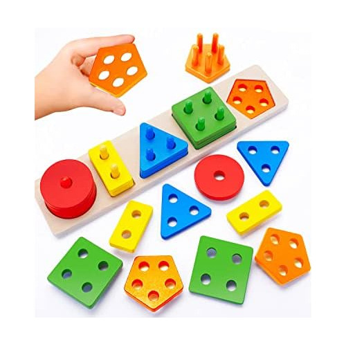 Juguetes Montessori Niños Pequeños De 1 2 3 4 Años, ...