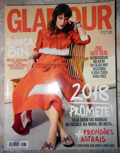 Revista Glamour 70 Bianca Bin Mariana Mello - Janeiro 2018