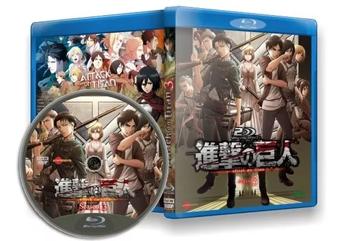 Shingeki No Kyojin (attack On Titan) 3 Temporadas - Blu-ray