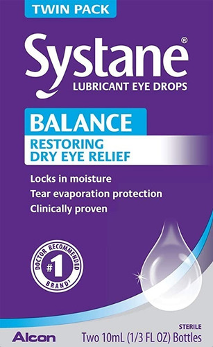 Imagen 2 de 5 de Gotas Systane Balance Lubircante Restaurador Para Ojo 2x10ml