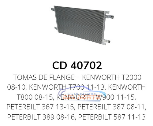 Condensador A/c Tomas De Flange Peterbilt 367 13-15