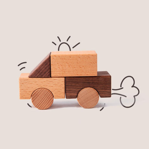 50 Piezas De Bloques De Construcción De Madera, Habilidades