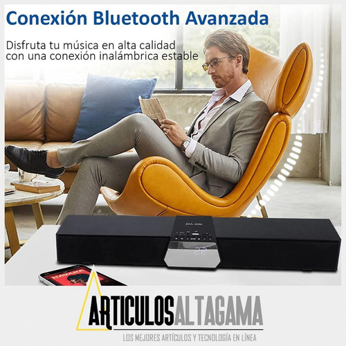 Imagen 2 de 6 de Barra Sonido Parlante Bluetooth Estéreo Portátil Recargable