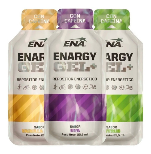 2x1 Enargy Gel C/ Cafeina 32gr (24 Unidades Total) Ena Sport