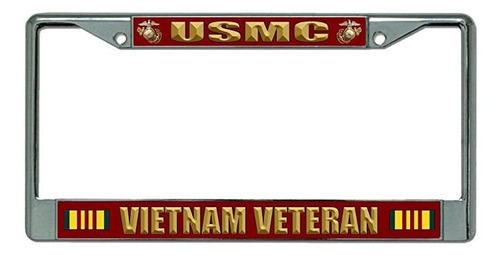 U.s.m.c. Vietnam Veteran Marco Cromado Para Placa De Matrí.