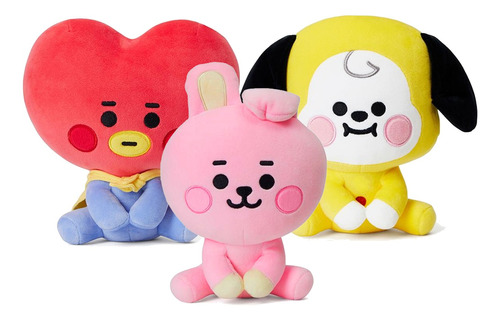 Set Peluches Bts Bt21 Figura K-pop Kawaii Grande 3 Unidades