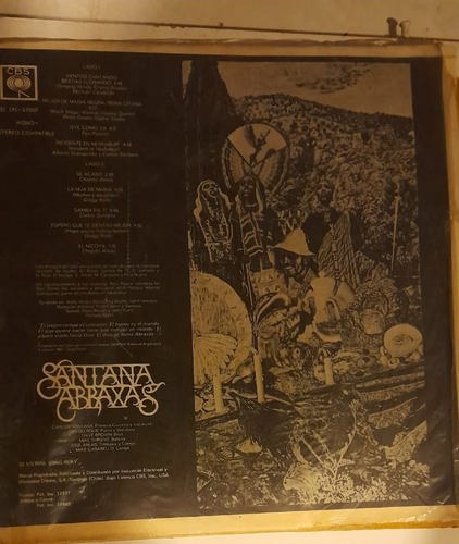 Vinilo Abraxas De Santana: Música Clásica De Los 70s