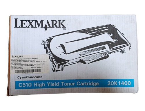 Tóner Lexmark 20k1400 Cian Original Nuevo Para C510