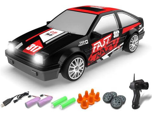 Racent 1:24 Scale Rc Drift Car, 10mph 4wd Coche De 7n68j