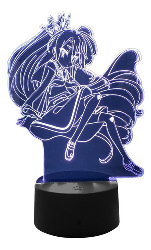 / Anime No Game No Life Shiro Luz De Noche Led