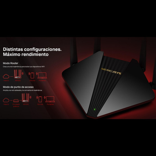 Router Gigabit Wifi De Doble Banda Ac1200, Mercusys Mr30g