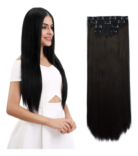 Reecho - Juego De 4 Extensiones De Cabello Con Clip De 26pul