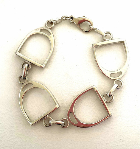 Pulsera Estribo Ancho De Plata. Sg-joyería