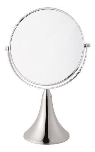 Espejo Para Maquillaje Aumento X3 Doble Faz Base Metal Cuota