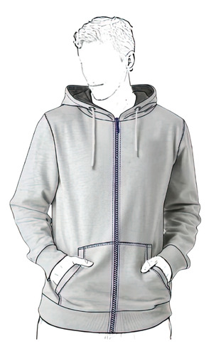 ( Moldes De Ropa)  Campera Polar Colegial 1807