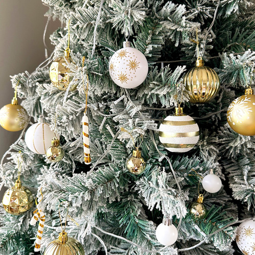 Kit De Esferas Y Adornos Navideños, 40 Piezas, Azul