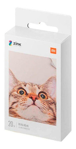 Papel Para Impresora De Fotos Portátil Xiaomi 20 Hojas Color Blanco