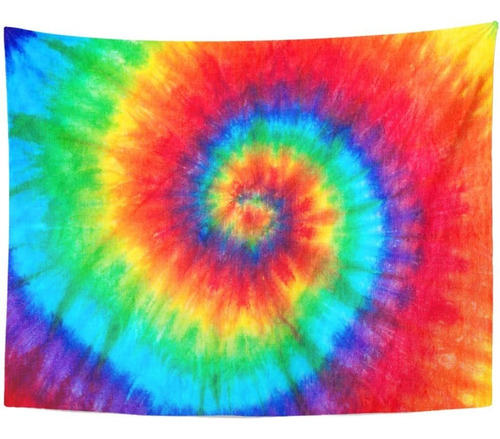 Tapiz Co Do Arcoíris Espiral Tie Dye Patrón Color Teã...