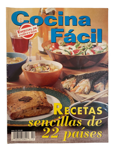 Revista Cocina Facil Especial Recetas De Colección 22 Paises (Usado)