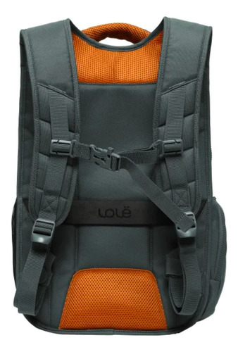 Mochila Backpack Lolë Elegante Y Acolchada Color Verde Diseño De La Tela Lisa
