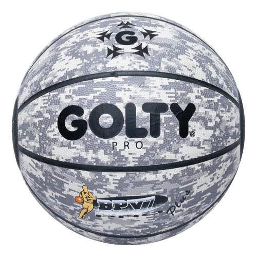 Balon De Baloncesto Golty Pro Plus I I Laminado No. 7 Color Gris