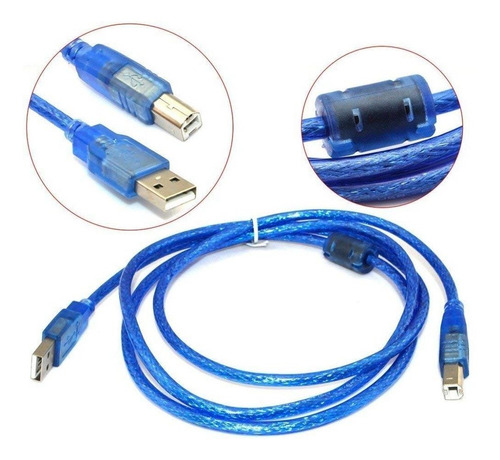 Cable Usb De 1.8 Mts Para Impresora, Multifuncional, Escáner