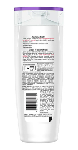 Imagen 2 de 3 de Shampoo Elvive Loreal Reparación Total Extreme X 400 Ml.