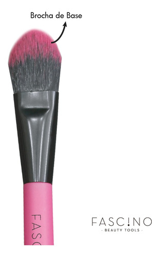 Imagen 4 de 8 de Set 3 Brochas Y Pinceles Make Up Crueltyfree+ Pouch Fascino