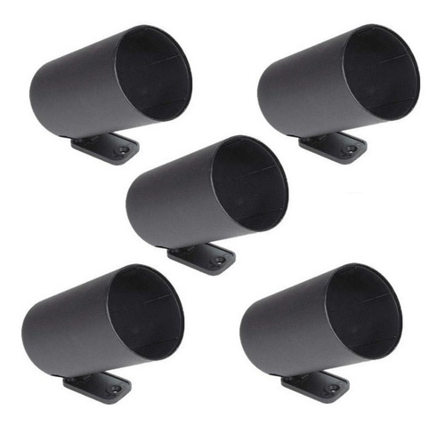 Kit 5 Copos 52mm Pvc Preto Automotivo P/ Relógios Manômetros