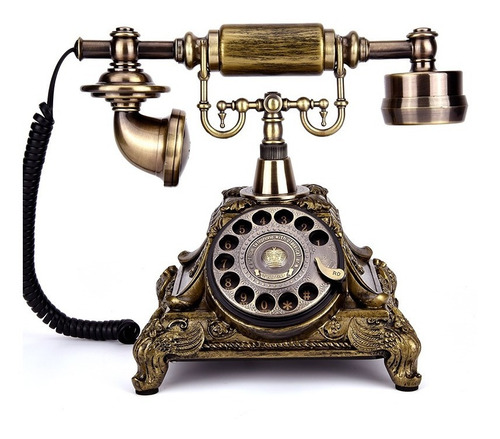 Teléfono Antiguo Giratorio Diseño Del Dial Retro Teléfono Fi