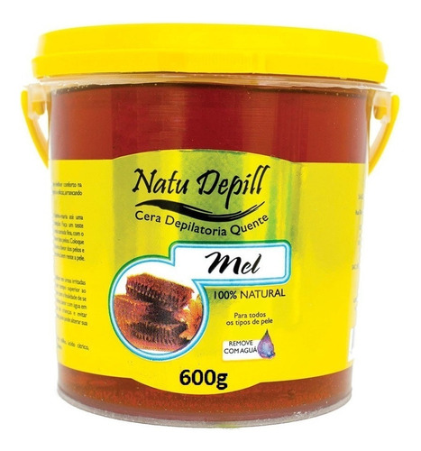 Cera  Depilatória  Quente  Natu  Depill  Mel 600g  