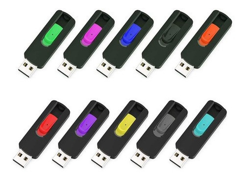 Raoyi 10 Unidades De 32 Gb Usb Flash Drives Slide Retrácti