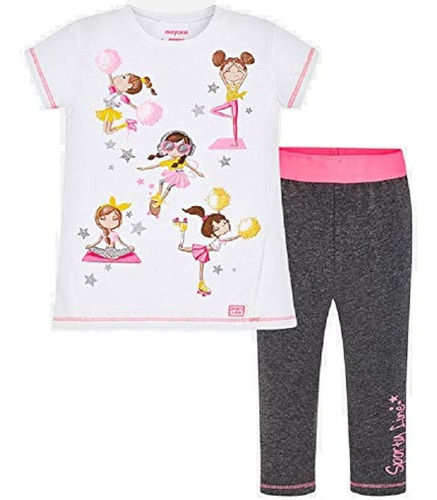 Conjunto Camiseta Dibujos Y Leggings Niña 3724 