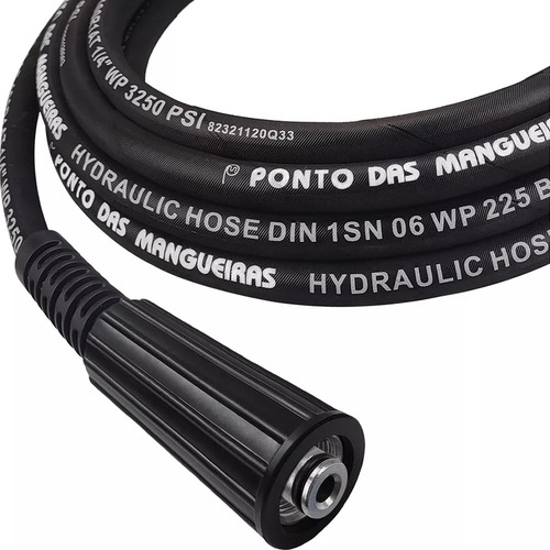 15mts Mangueira Trama Aço Compatível Lavadora Tekna Hlx 110v Cor Preto