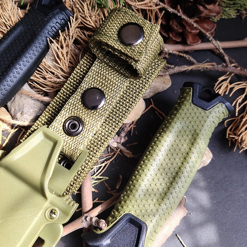 Faca Strongarm Coyote Brown Green Serrilhada Tática Fulltang