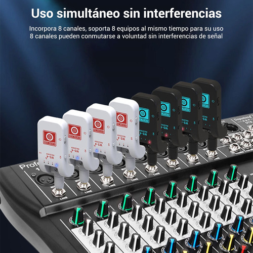 Sistema Transmisor Y Receptor Inalámbricos Guitarra 2.4ghz