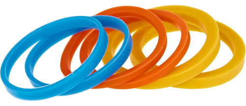 Ligas Rodillo Fondant Wilton Color Azul Naranja Amarillo