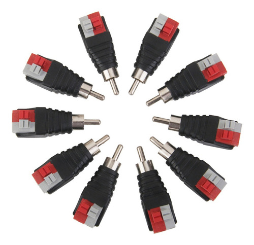 10pcs Adaptador Conector Cable Jack Macho Rac Para Cámara