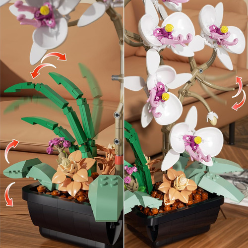 Set De Construcción Botanicals Con Flores De Orquídea, Plant