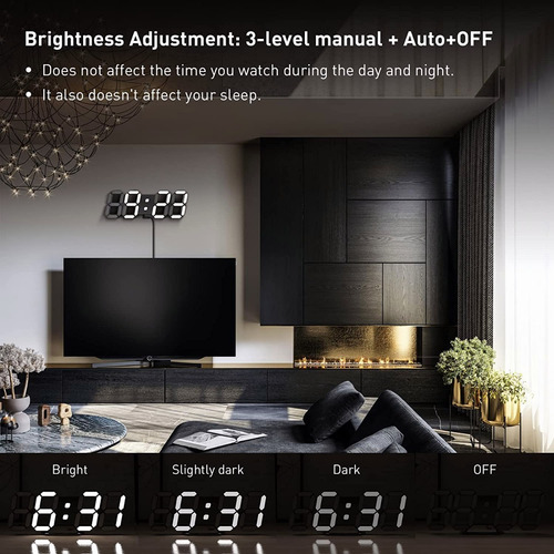 Imagen 10 de 10 de Reloj Despertadores Digital Led 3d Luz Nocturna Electrónico