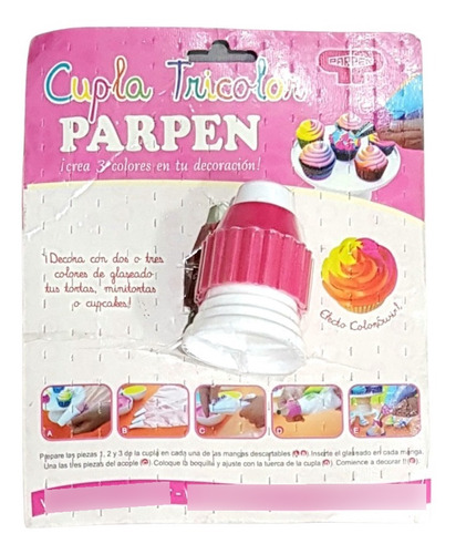 Cupla Tricolor Parpen Para Cupcakes Decoración Repostería
