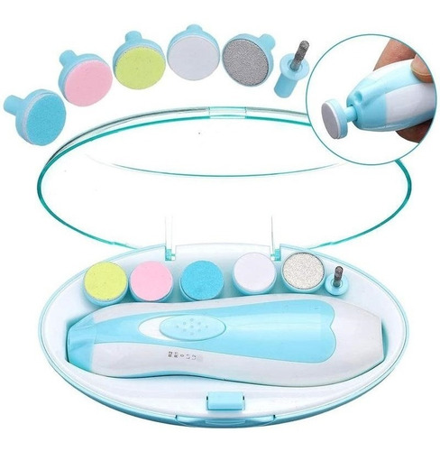 Cortauñas Electrico Para Bebe - 6 Limas - Luz Led